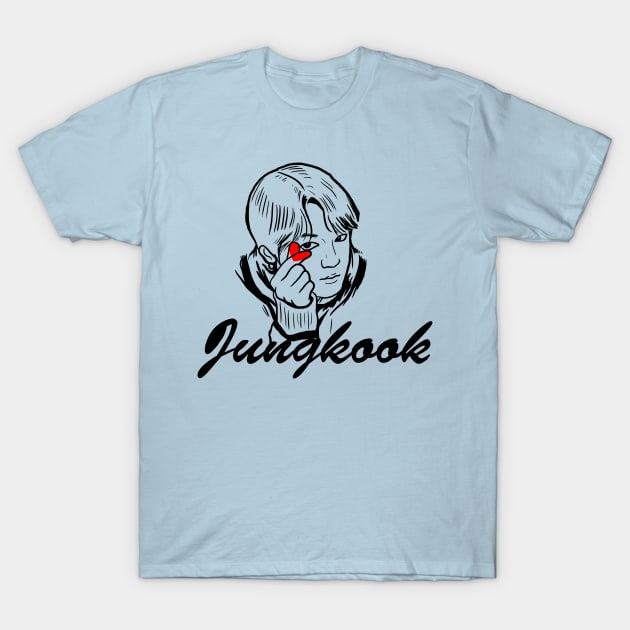 BTS JUNGKOOK FINGER LOVE T-Shirt by Excela Studio